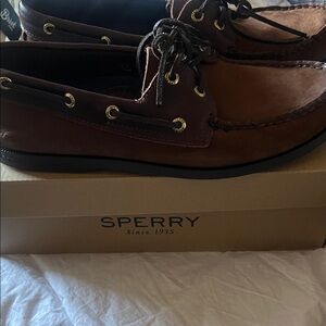 Sperry Men's Dark Brown topsider Shoes sz 9.5 M